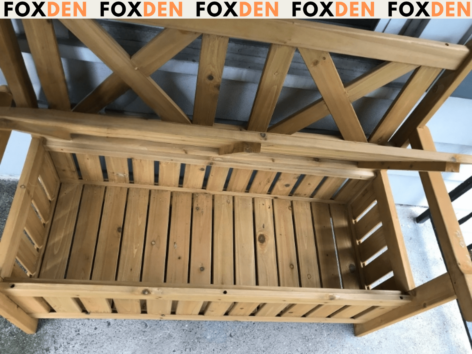 Wooden Garden Bench with Storage for Patio Outdoor Wood Seating Tools Organiser - Home and Garden Furniture Shop - rustic - furniture