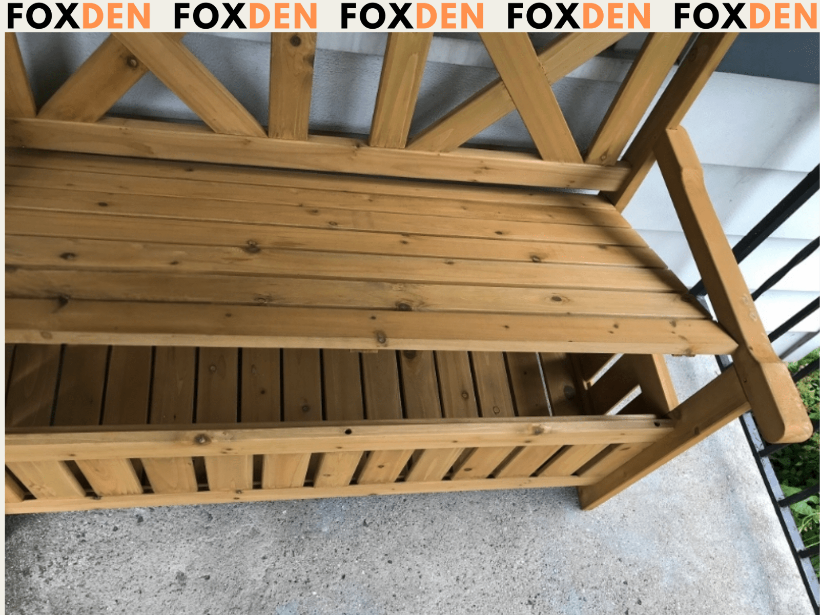 Wooden Garden Bench with Storage for Patio Outdoor Wood Seating Tools Organiser - Home and Garden Furniture Shop - rustic - furniture