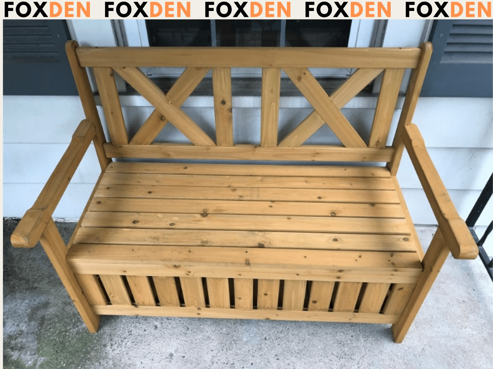 Wooden Garden Bench with Storage for Patio Outdoor Wood Seating Tools Organiser - Home and Garden Furniture Shop - rustic - furniture