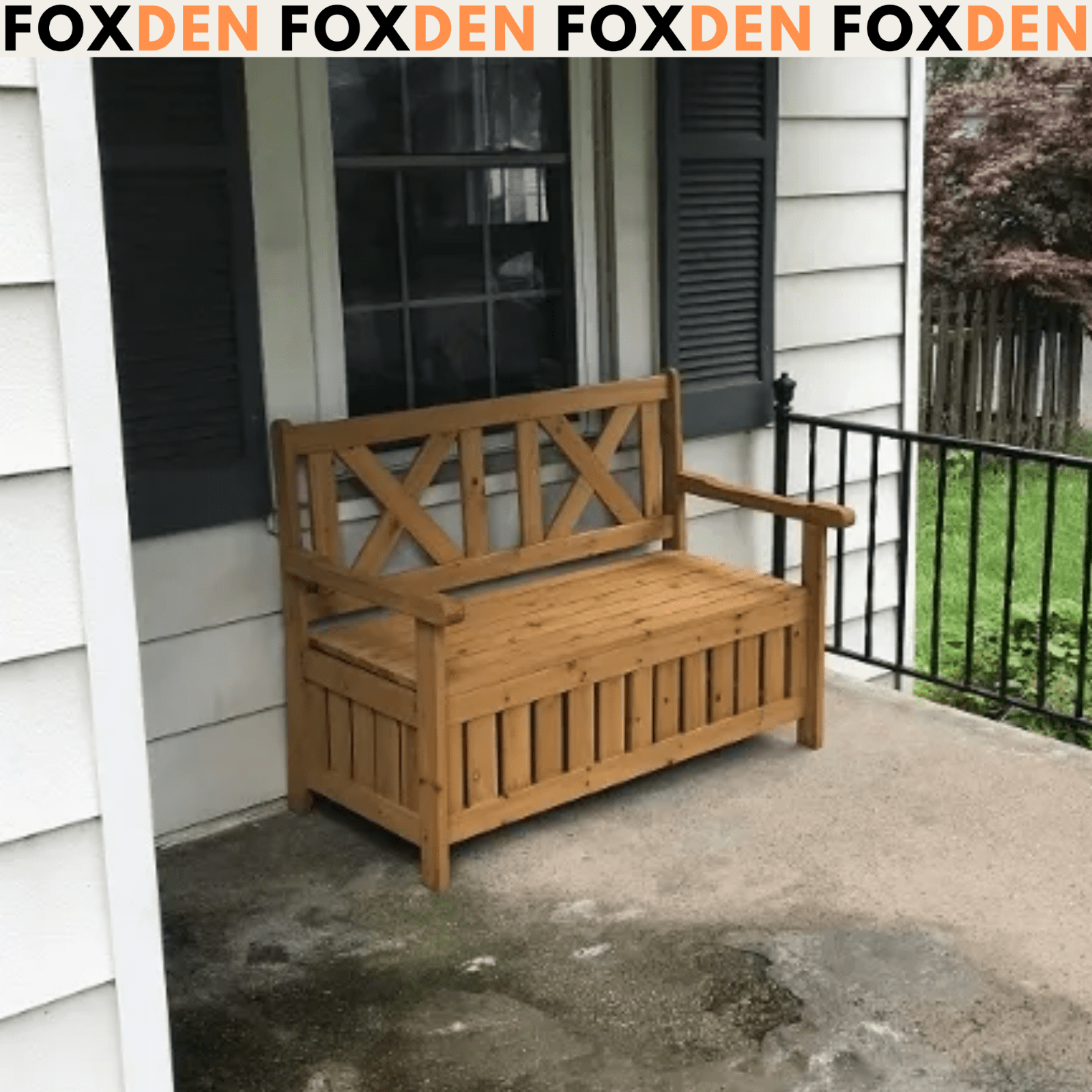 Wooden Garden Bench with Storage for Patio Outdoor Wood Seating Tools Organiser - Home and Garden Furniture Shop - rustic - furniture