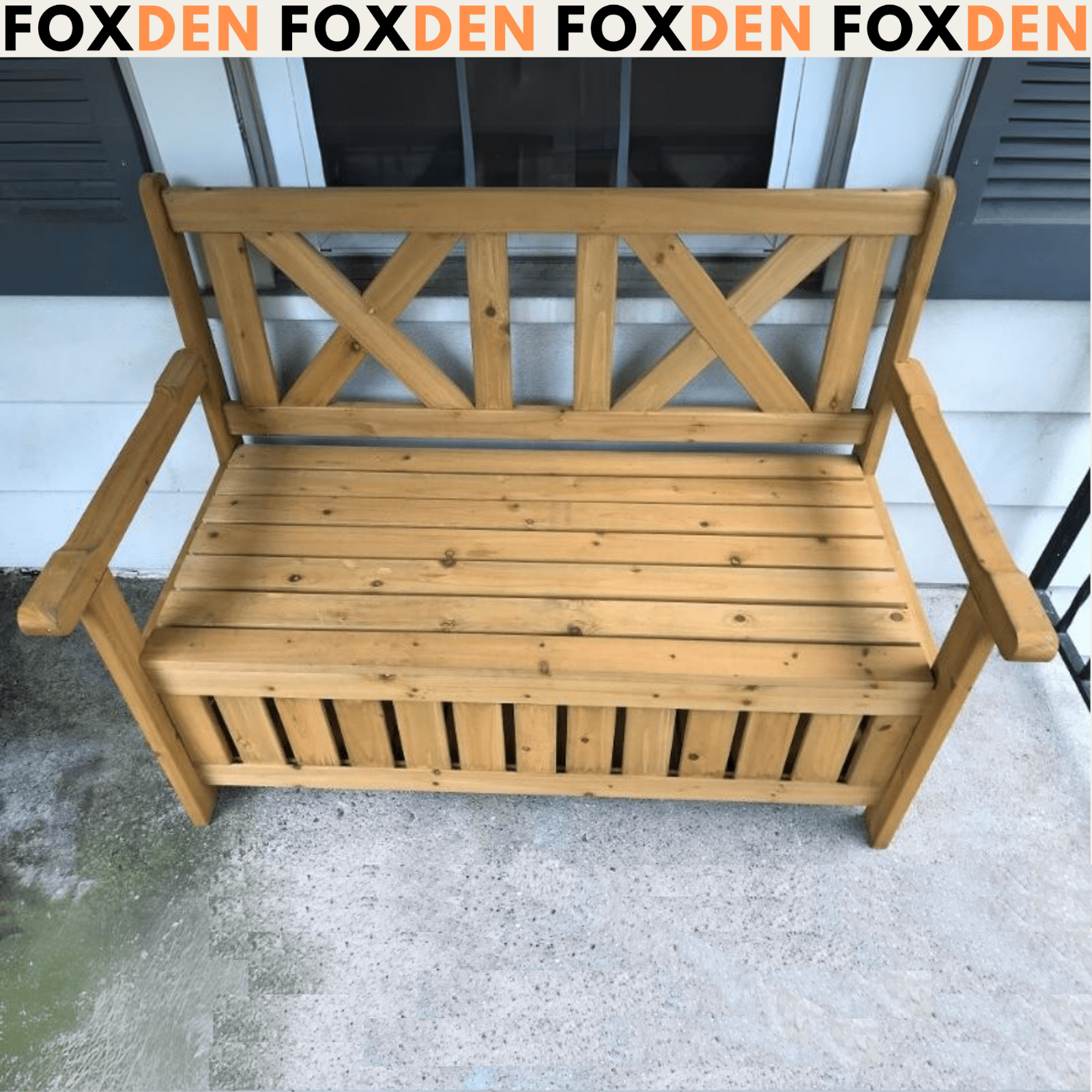 Wooden Garden Bench with Storage for Patio Outdoor Wood Seating Tools Organiser - Home and Garden Furniture Shop - rustic - furniture