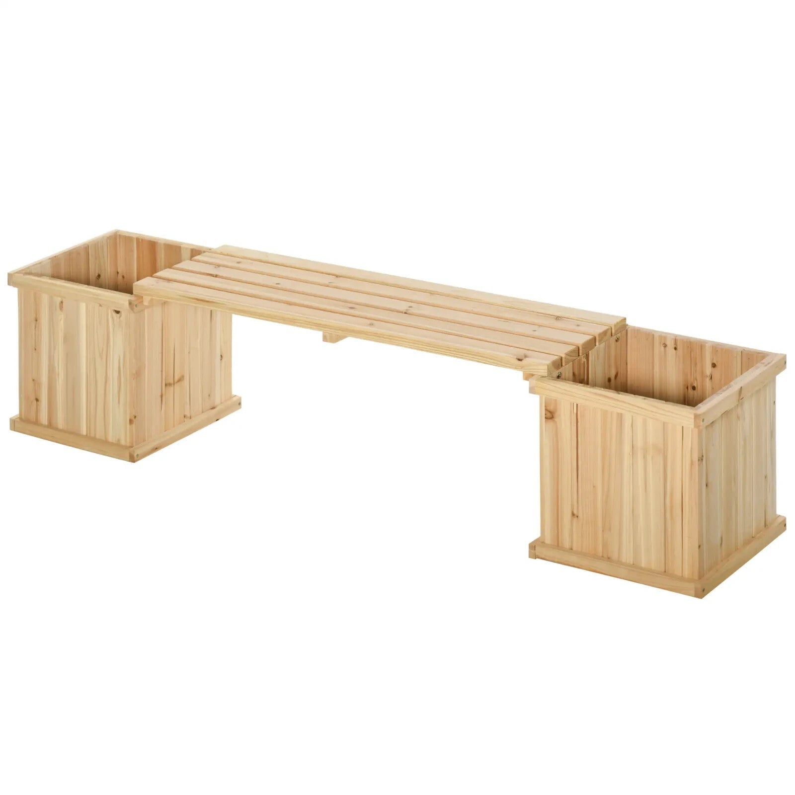 Wooden Garden Planter Bench Raised Bed with Seat for Patio Park or Allotment - Home and Garden Furniture Shop - rustic - furniture