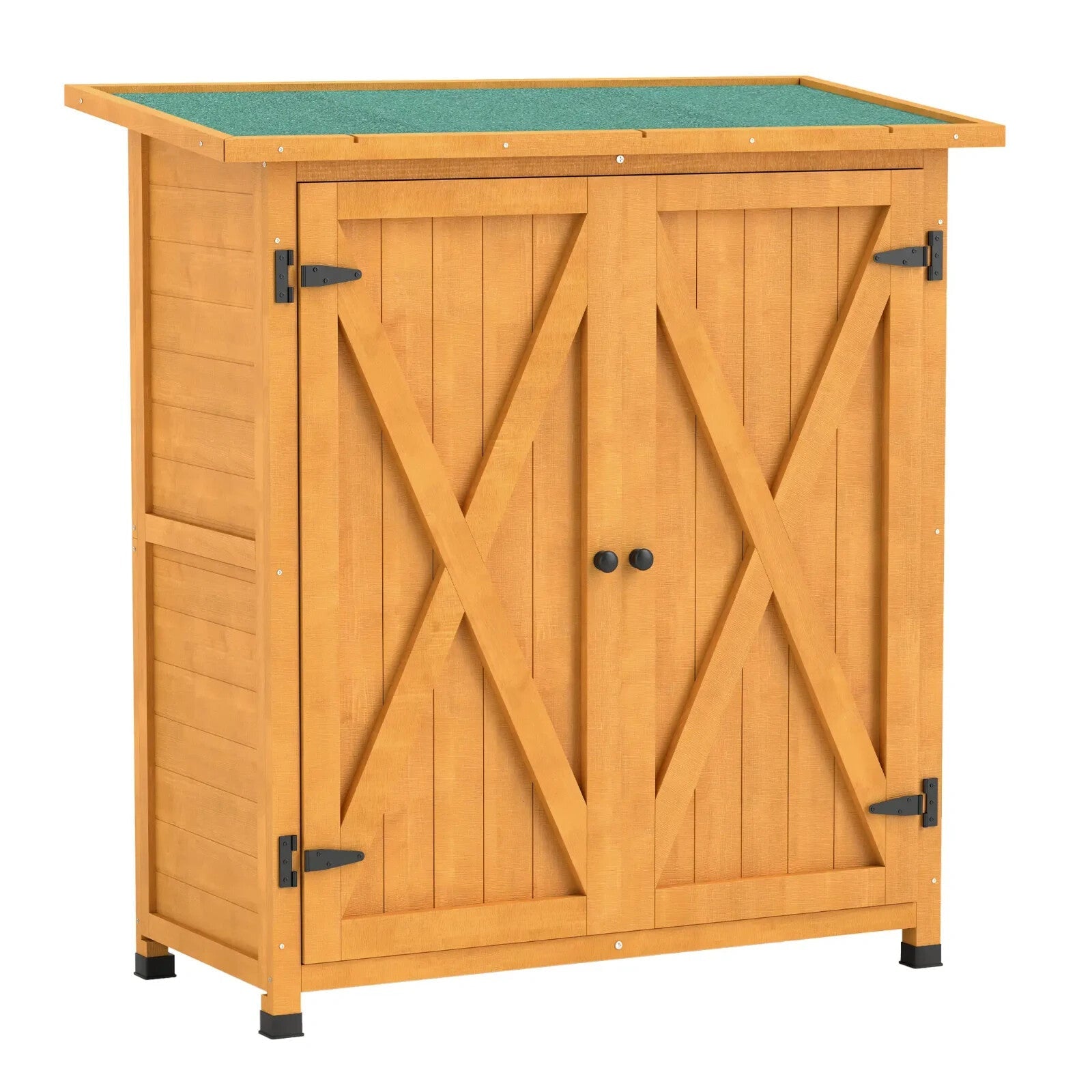 Wooden Garden Storage Shed Tool Cabinet Organiser with Shelves Utility Cupboard - Home and Garden Furniture Shop - rustic - furniture