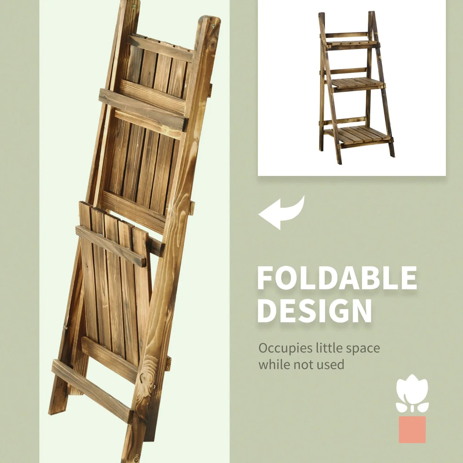 Wooden Plant Stand for Garden or Indoor Display Flower Pot Holder and Plant Rack - Home and Garden Furniture Shop - rustic - furniture