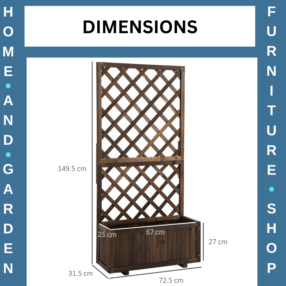 Wooden Raised Garden Beds Planter with Trellis Climbing Frame Plants Vegetables - Home and Garden Furniture Shop - rustic - furniture