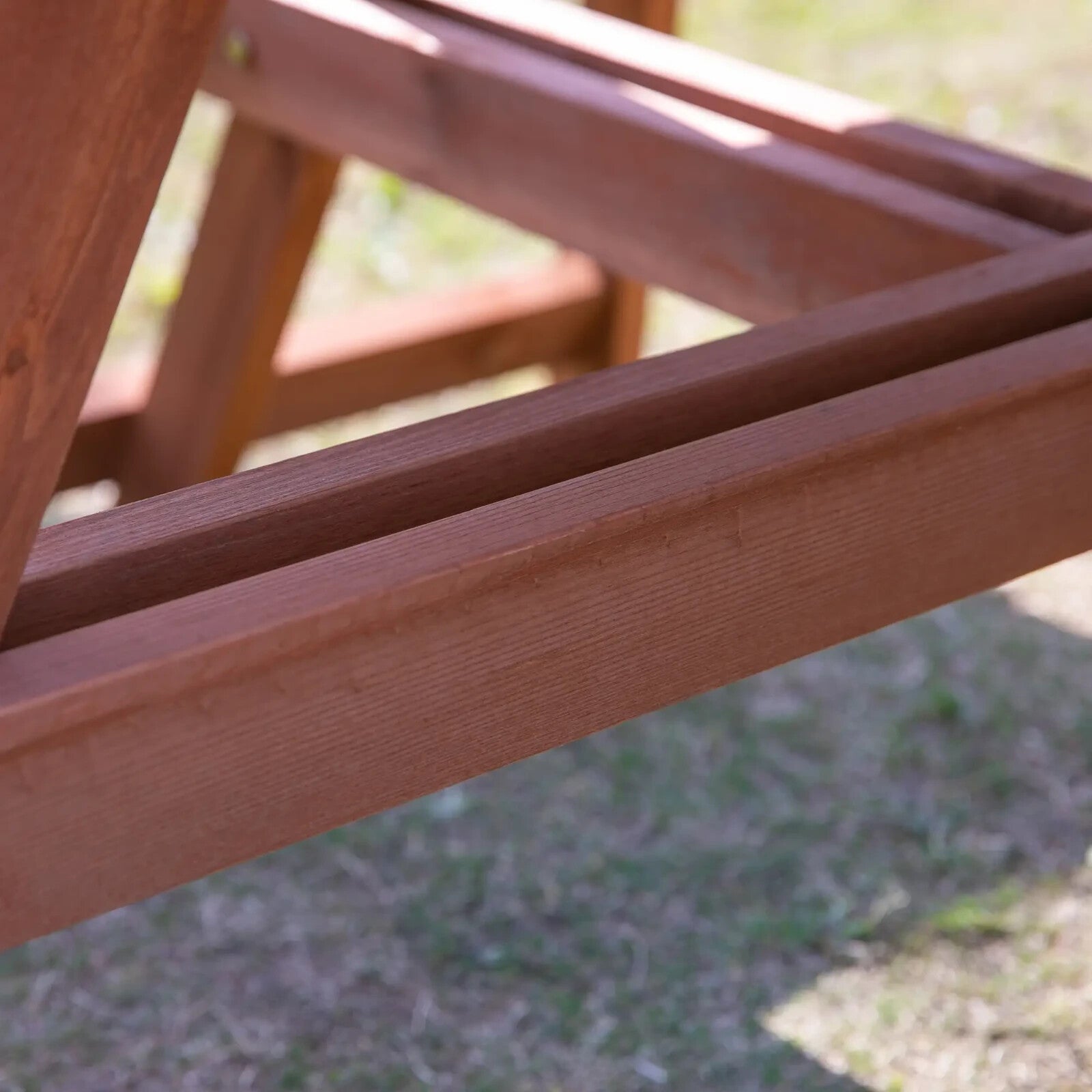 Wooden Round Picnic Table Garden Bench Set Outdoor 8 Seater Bench Parasol Hole - Home and Garden Furniture Shop - rustic - furniture