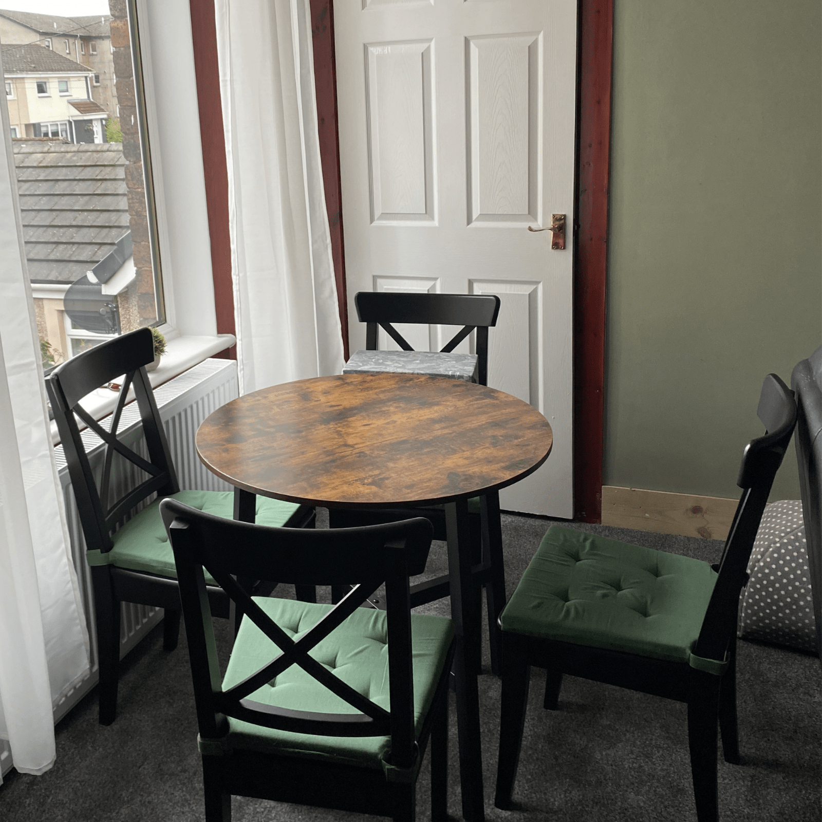 Wooden Rustic Small Round Dining Table Space Saving Kitchen Furniture Vintage UK - Home and Garden Furniture Shop - rustic - furniture