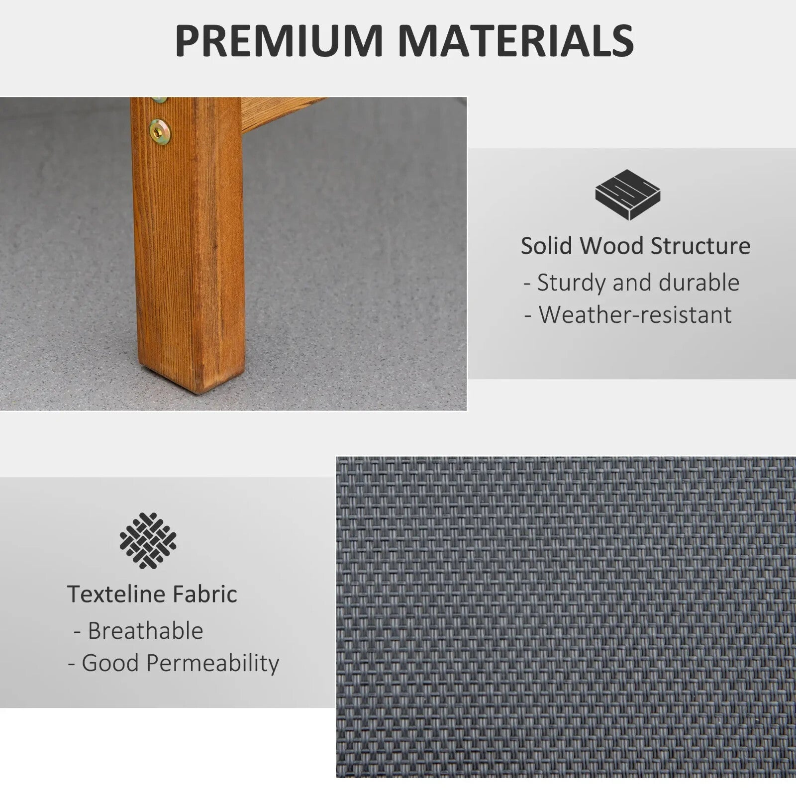 Wooden Sun Lounger Chair with Adjustable Back and Headrest Pillow for Garden Use - Home and Garden Furniture Shop - rustic - furniture