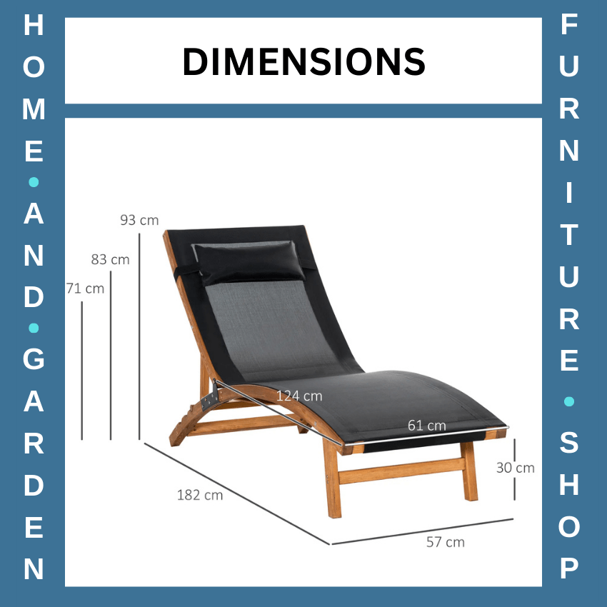 Wooden Sun Lounger Chair with Adjustable Back and Headrest Pillow for Garden Use - Home and Garden Furniture Shop - rustic - furniture