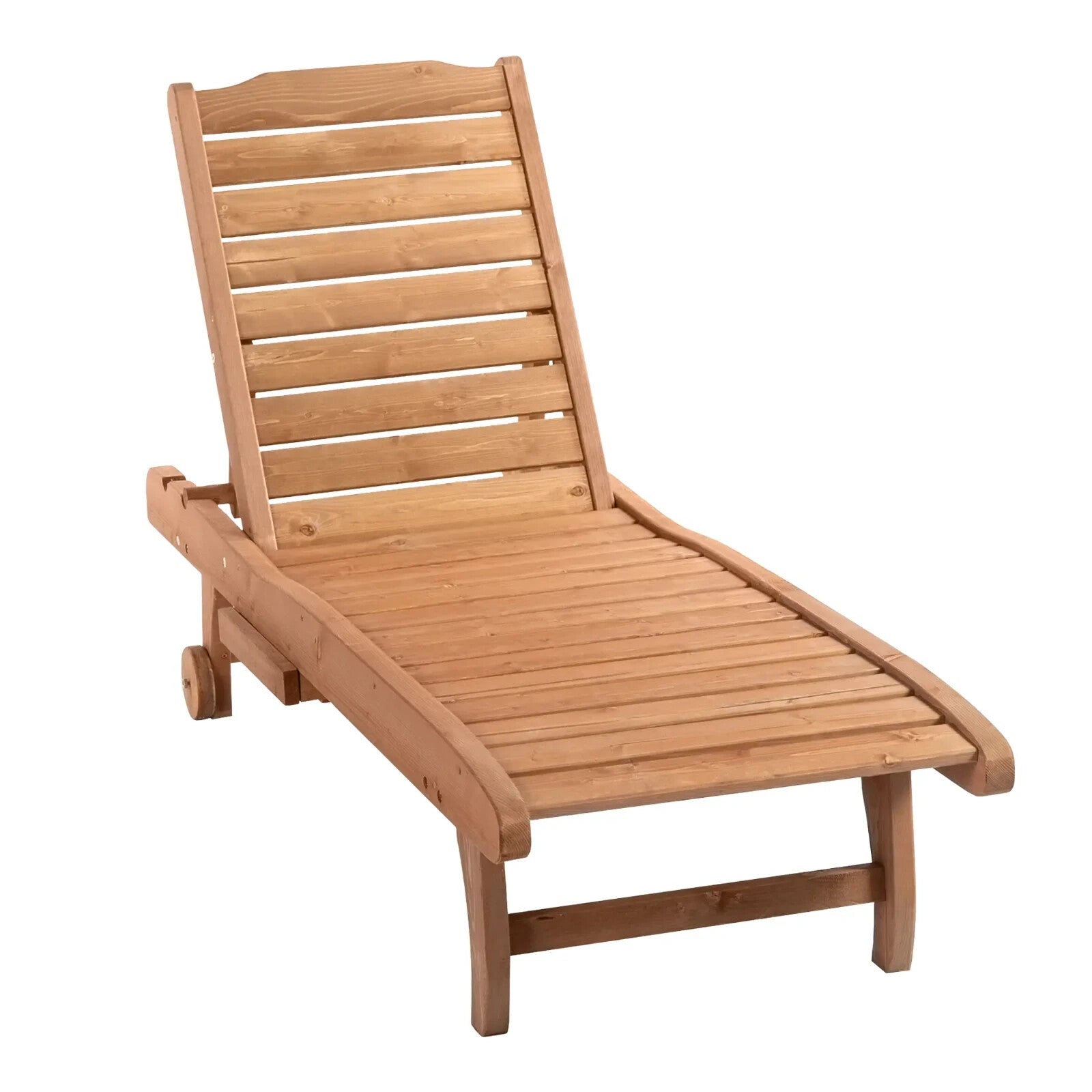Wooden Sun Lounger Outdoor Patio Sun Bed with Pull Out Table - Garden Recliner - Home and Garden Furniture Shop - rustic - furniture