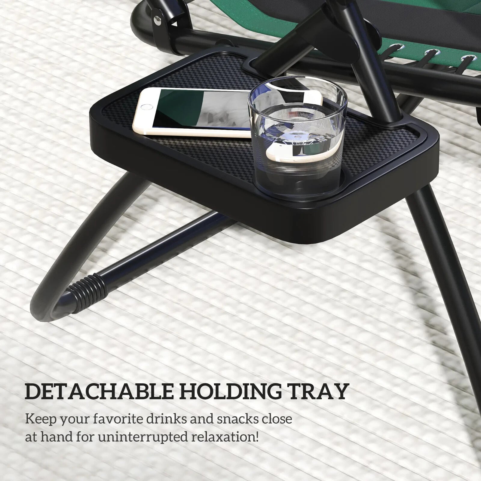 Zero Gravity Lounger Chair Folding Reclining Patio Chair with Shade Cup Holder - Home and Garden Furniture Shop - rustic - furniture