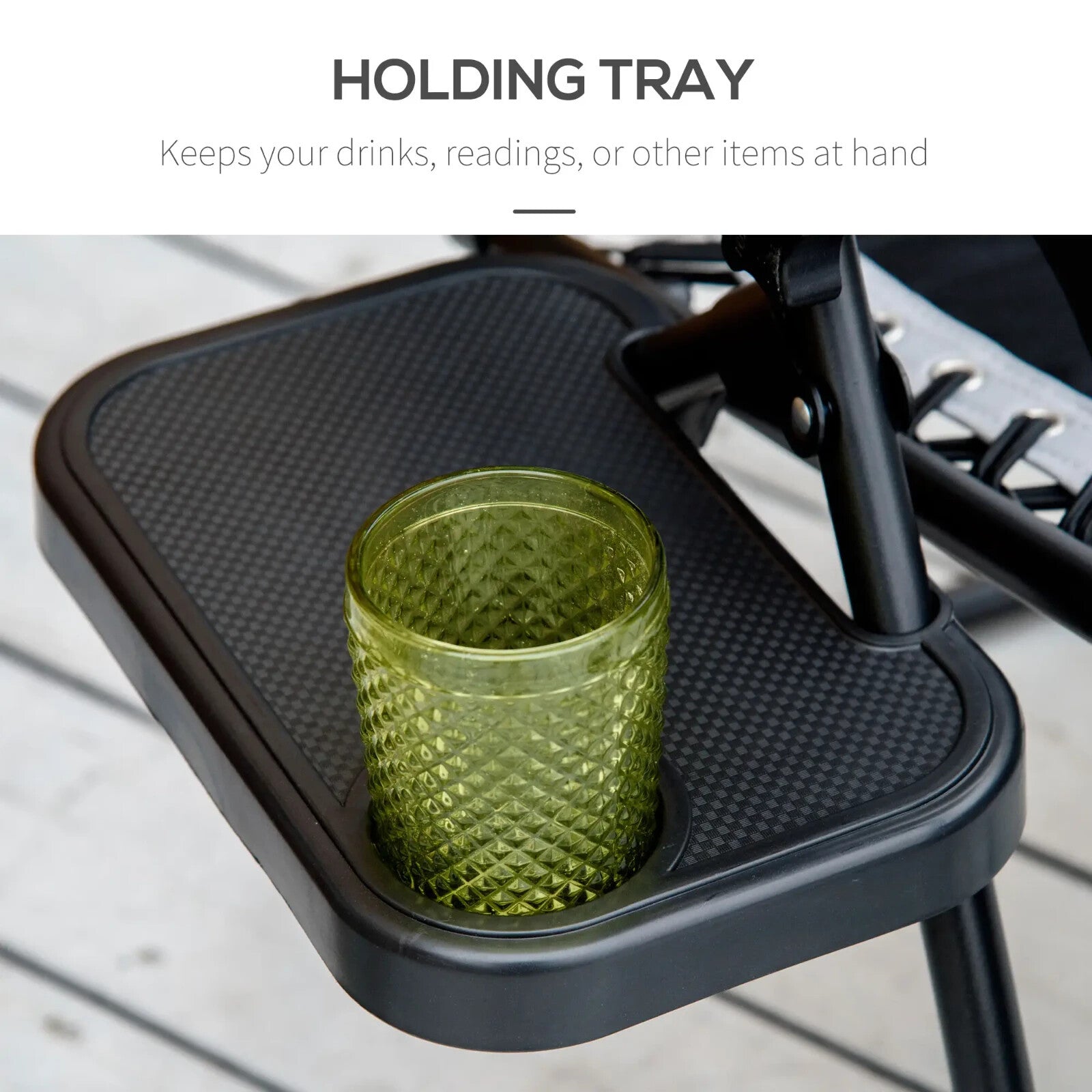 Zero Gravity Reclining Lounger Chair with Shade Cup Headrest for Garden Patio - Home and Garden Furniture Shop - rustic - furniture